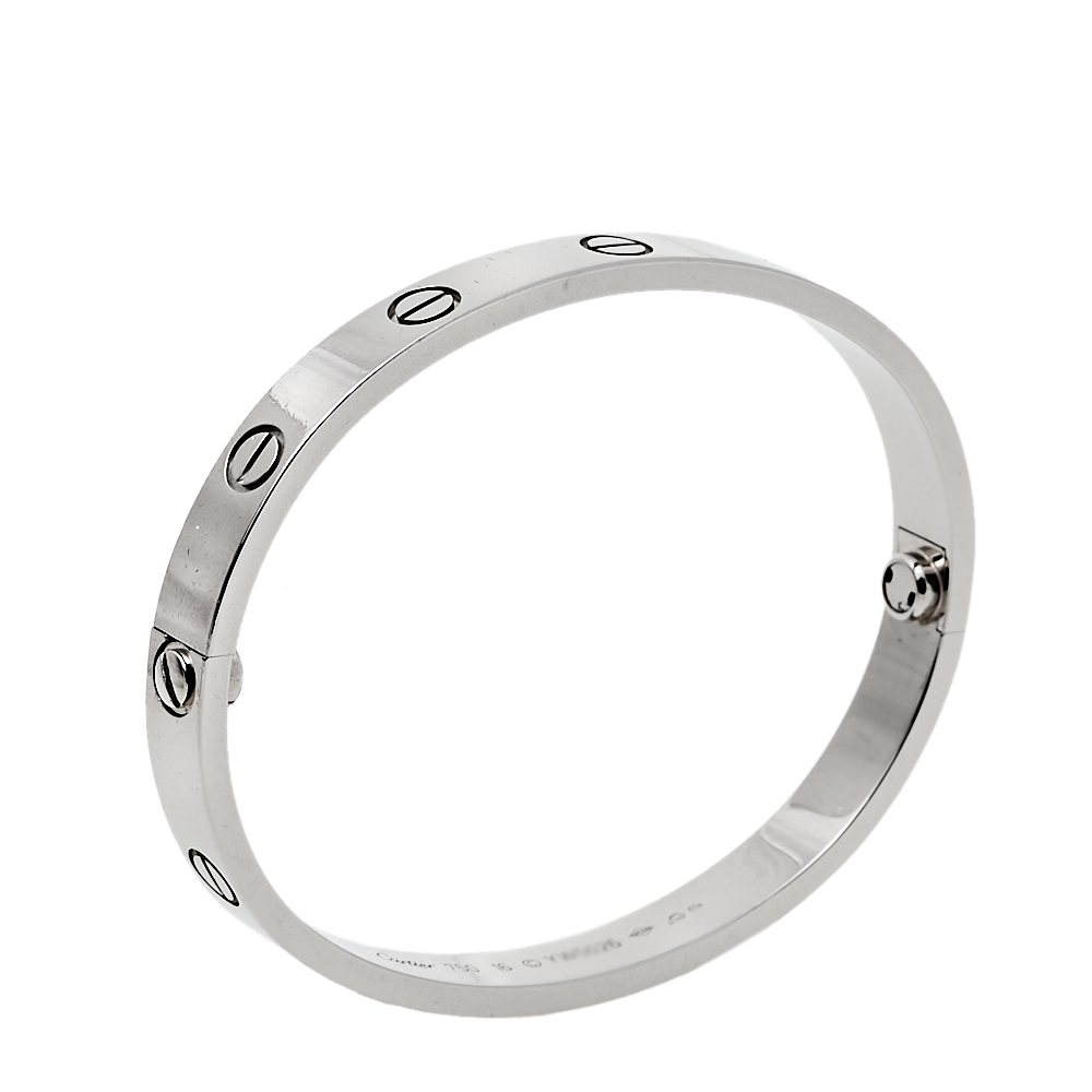 

Cartier Love 18K White Gold Bracelet Size