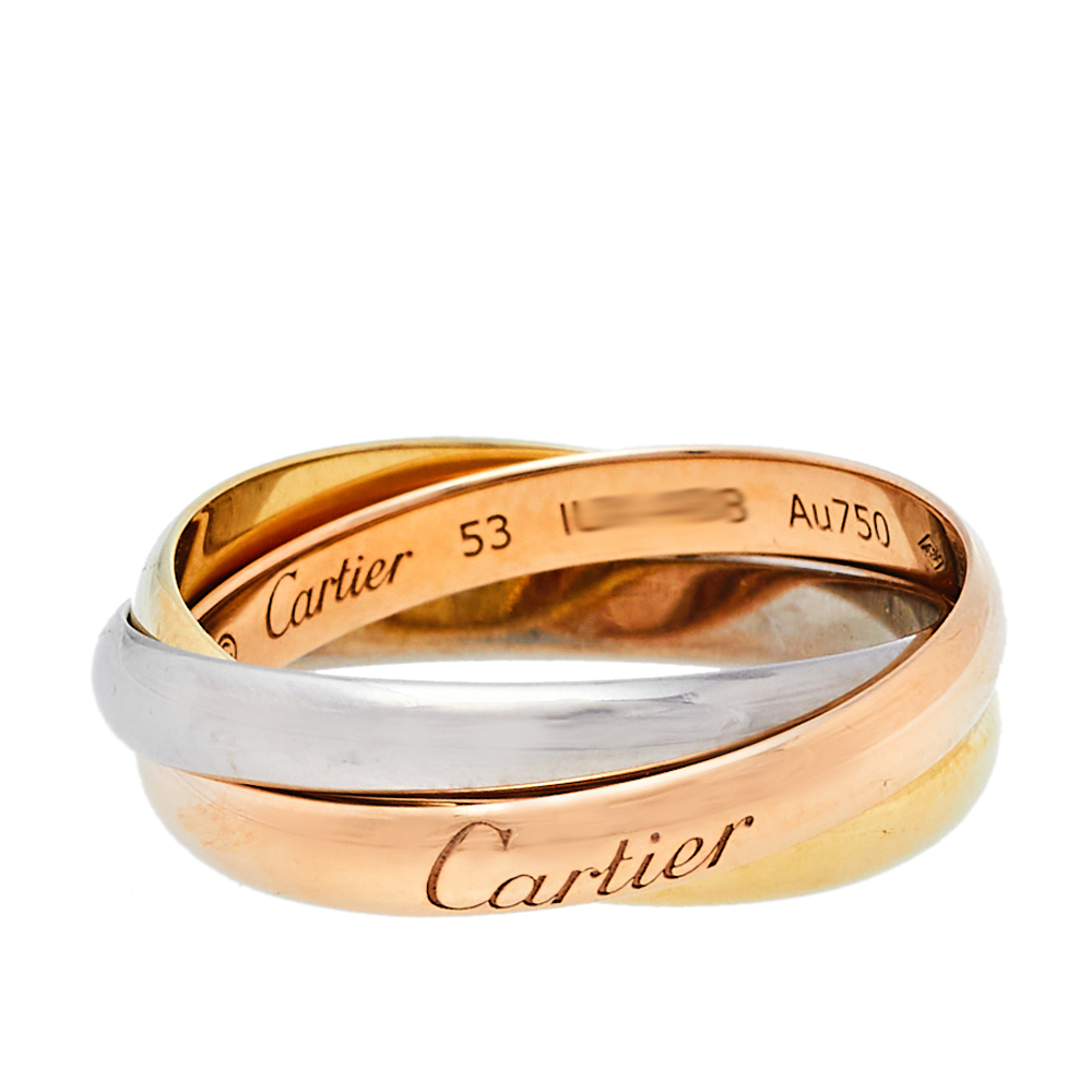 

Cartier Trinity 18K Three Tone Gold Small Model Ring Size