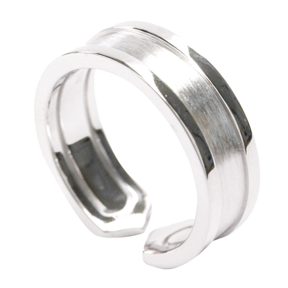 

Cartier Double C 18K White Gold Band Ring Size EU