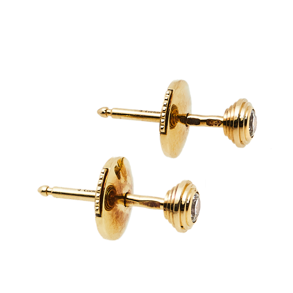 

Cartier Diamants L÷gers Diamond 18K Yellow Gold Stud Earrings