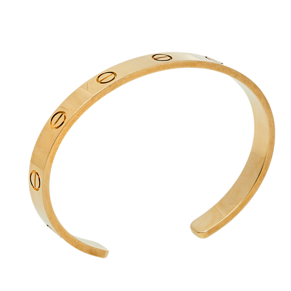 

Cartier Love 18K Yellow Gold Open Cuff Bracelet 17