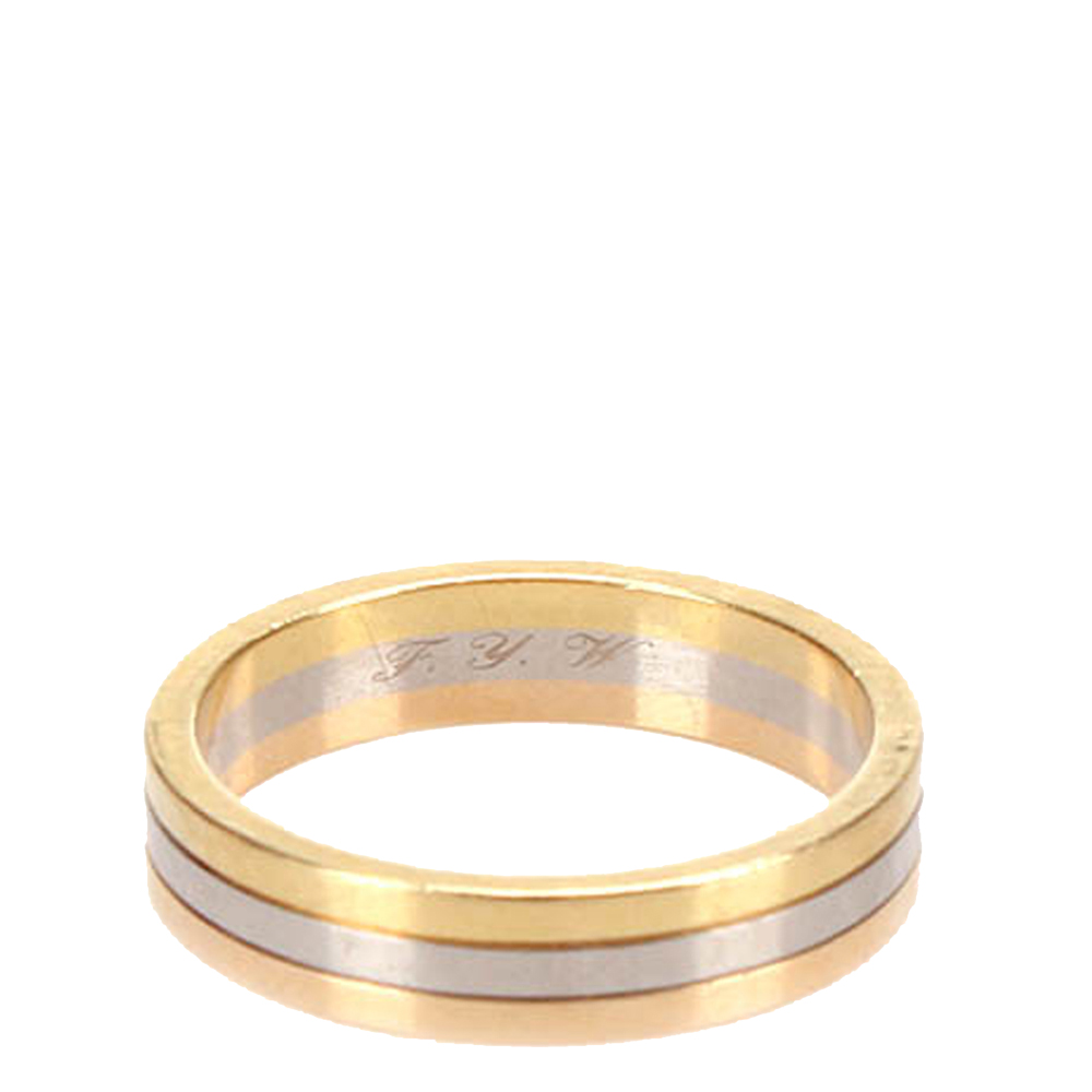 

Cartier Trinity 18K Yellow Rose White Gold Ring Size EU