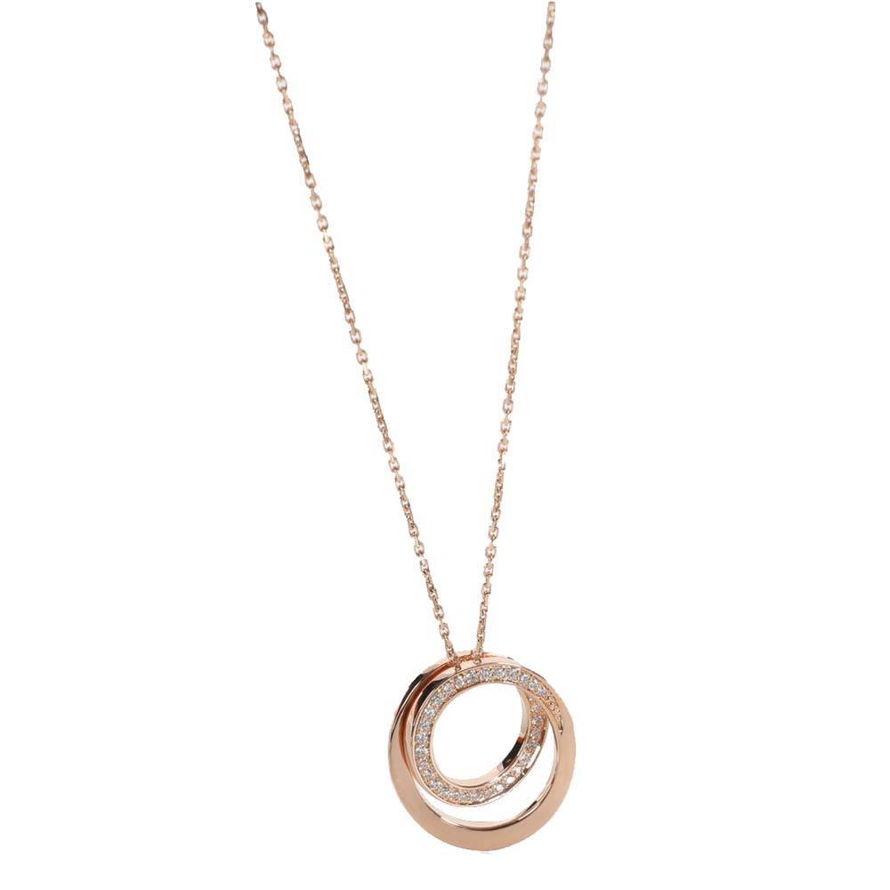Pre-owned Cartier 18k Rose Gold Diamond Necklace