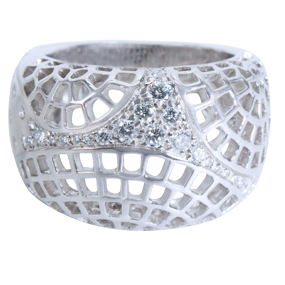 

Cartier Dome Diamond 18K White Gold Ring Size EU