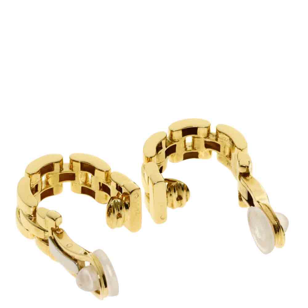 

Cartier Maillon Panthere 18K Yellow Gold Earrings