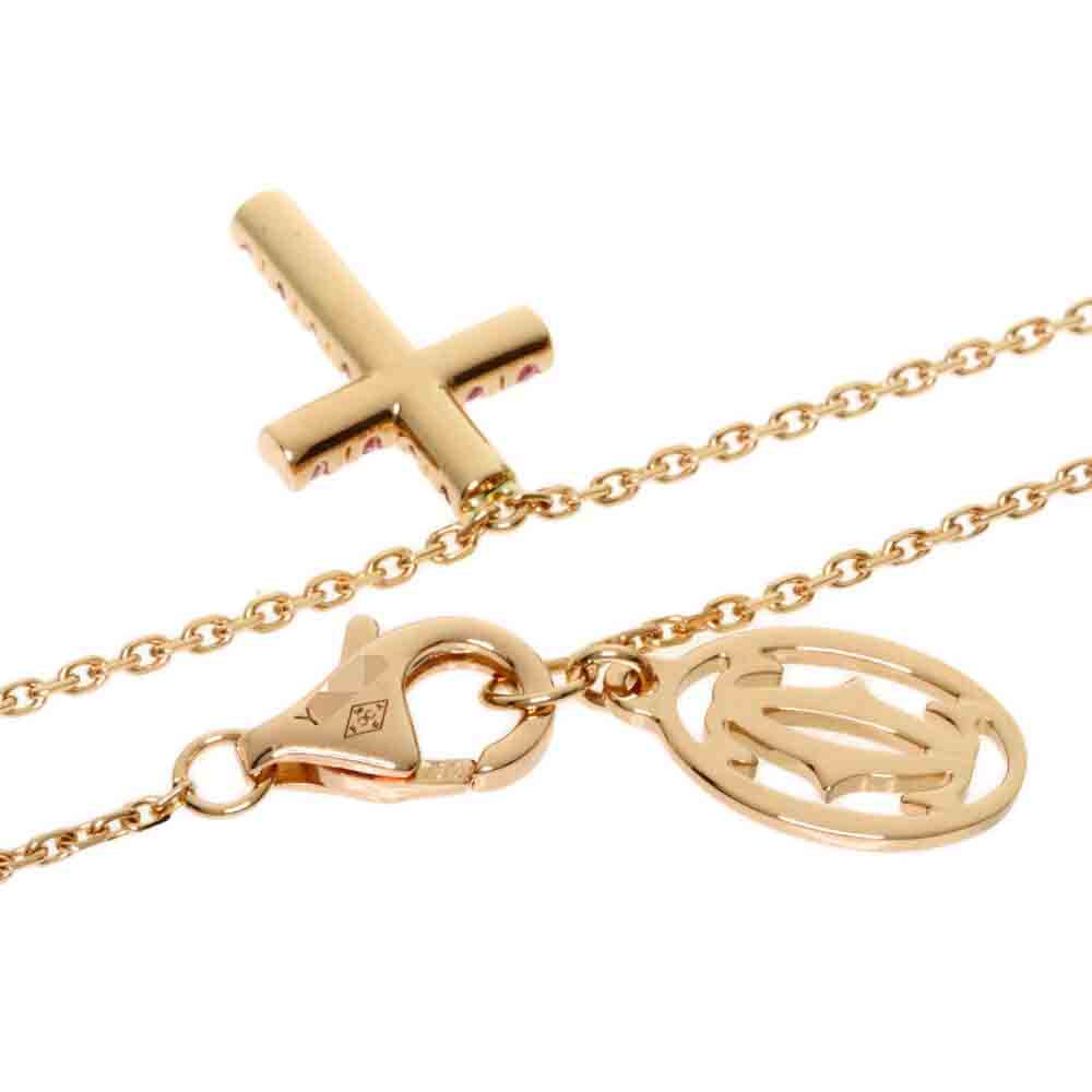 

Cartier Symbol 18K Rose Gold Cross Sapphire Necklace