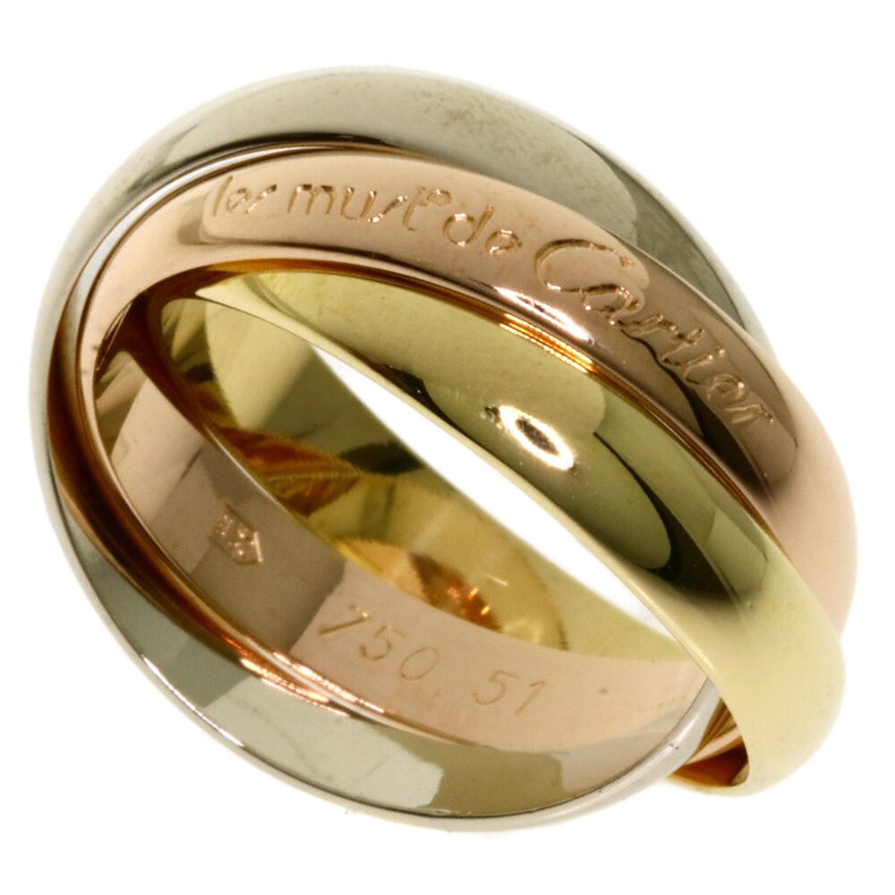 

Cartier 18K Yellow Gold, Rose Gold, White Gold Trinity Ring Size