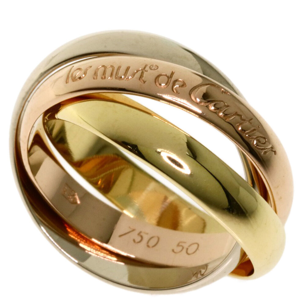 

Cartier 18K Yellow Gold, Rose Gold, White Gold Trinity Ring Size