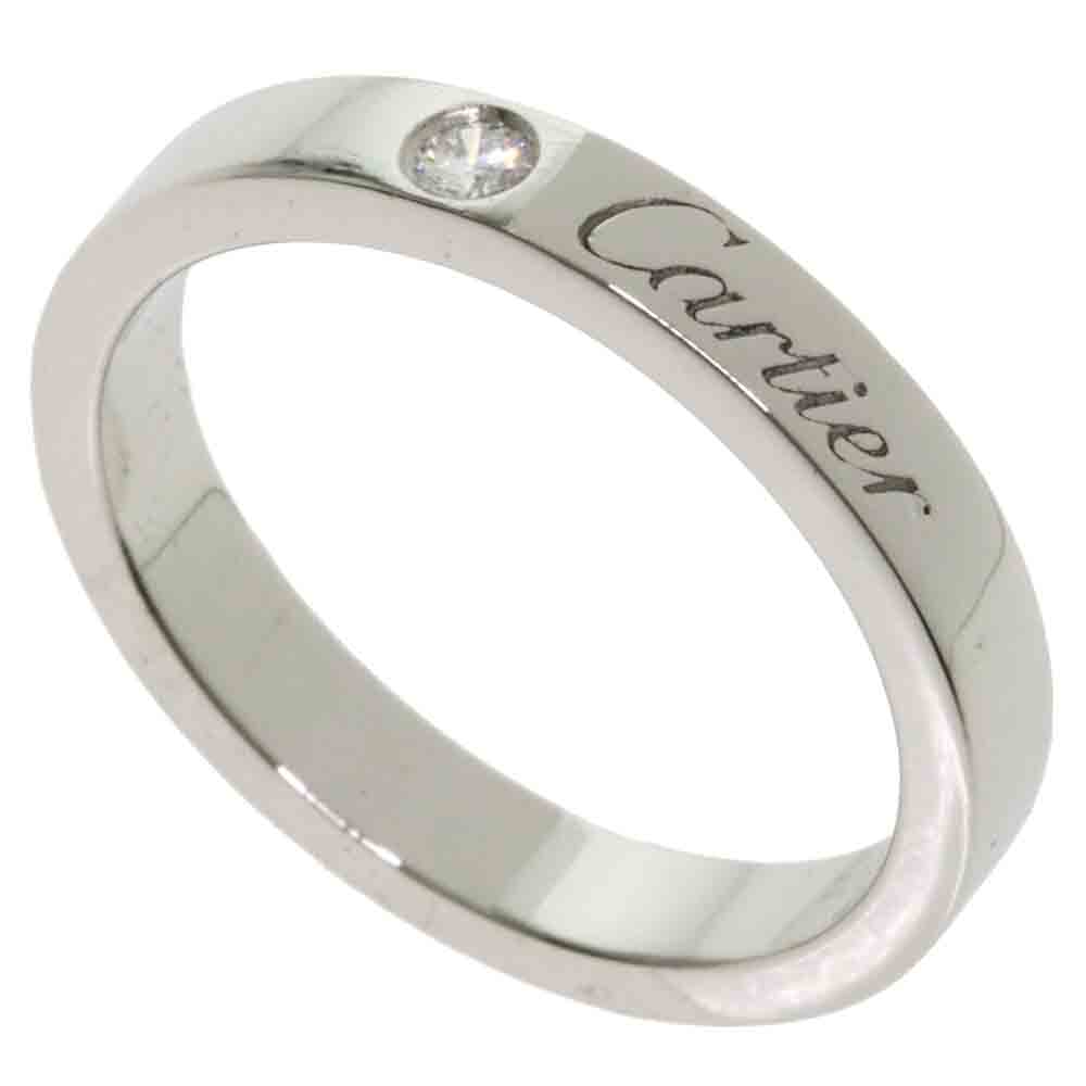 

Cartier C De Cartier 18K White Gold Diamond Ring Size EU 50, Silver
