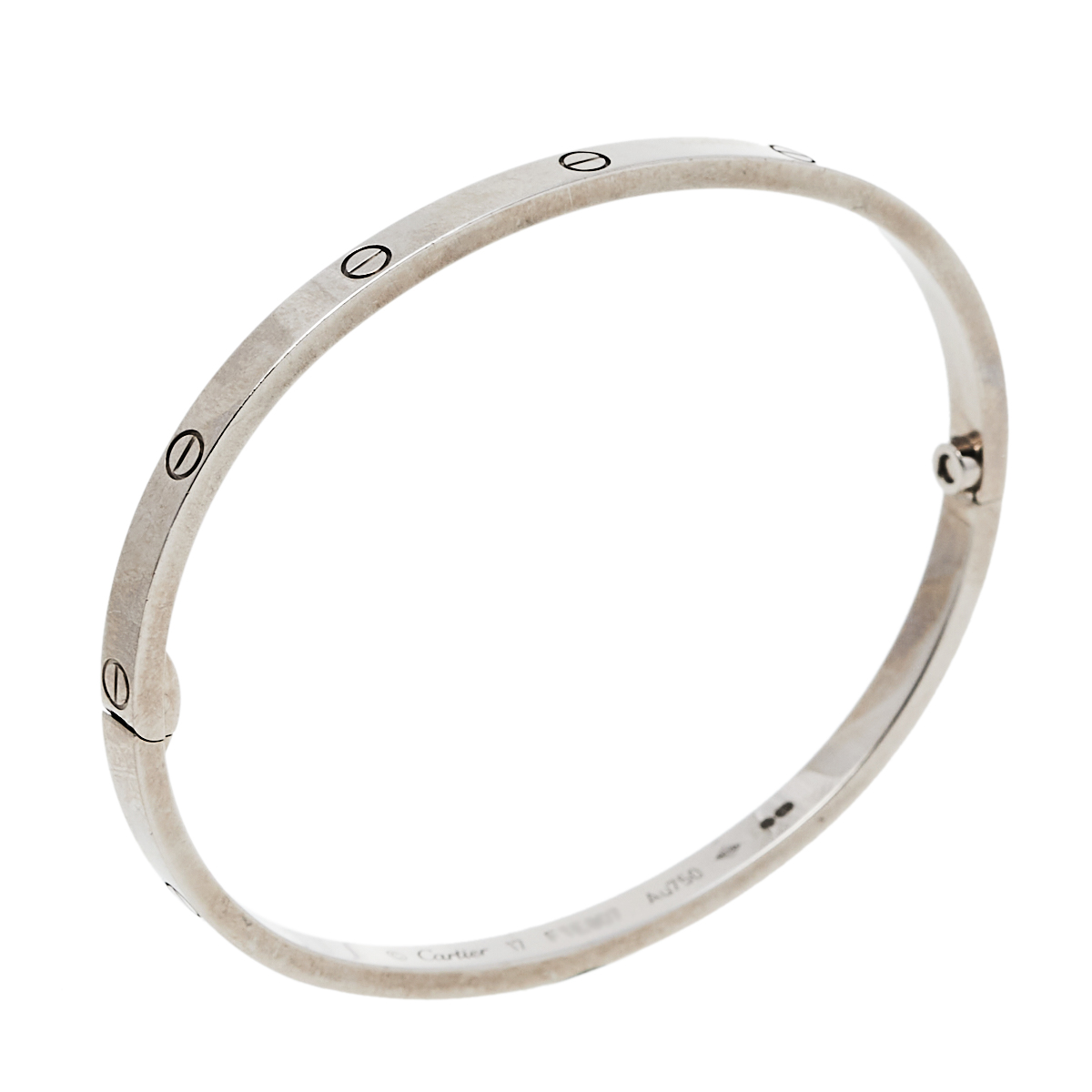 

Cartier Love 18K White Gold Bracelet SM 17