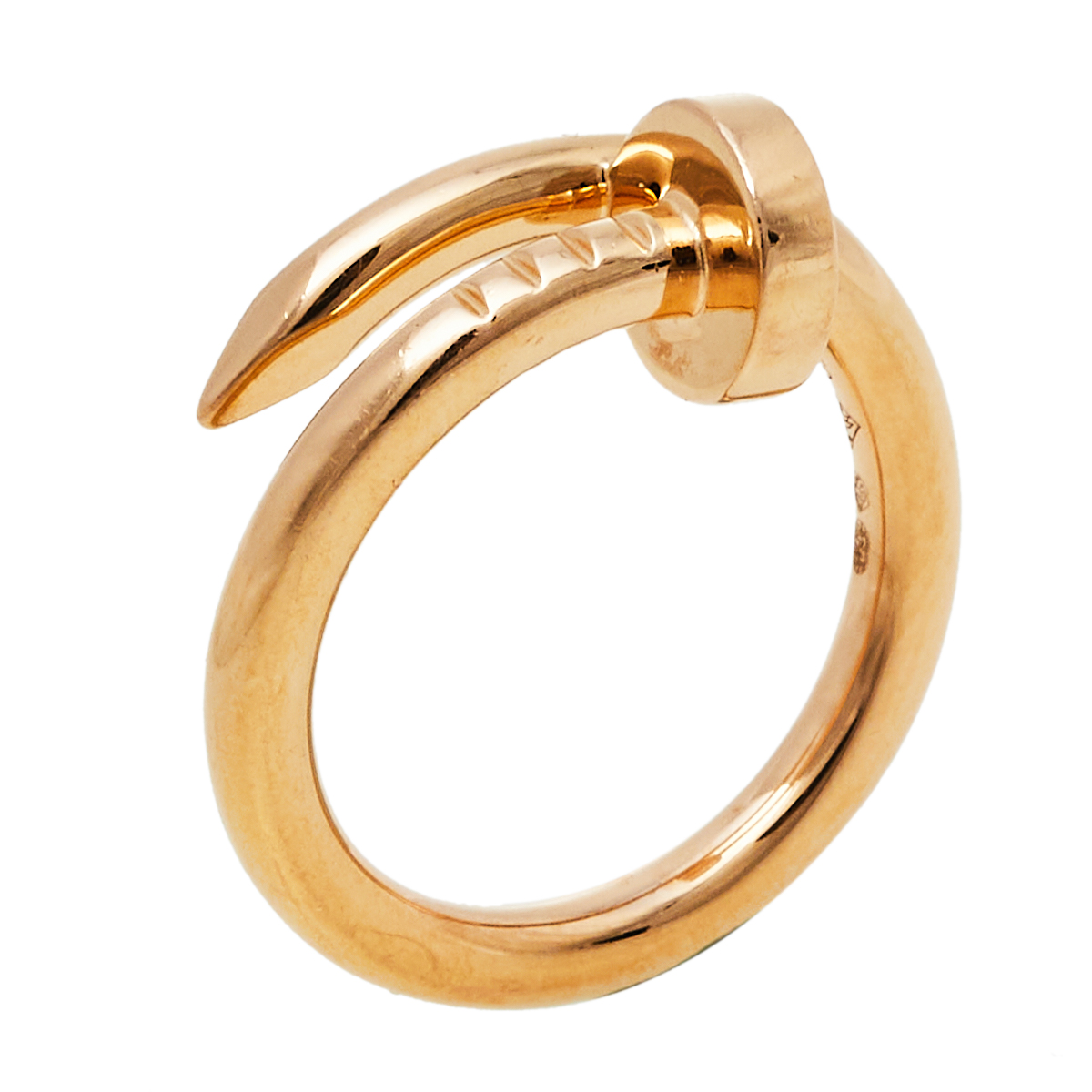 Pre-owned Cartier Juste Un Clou 18k Rose Gold Ring Size 52