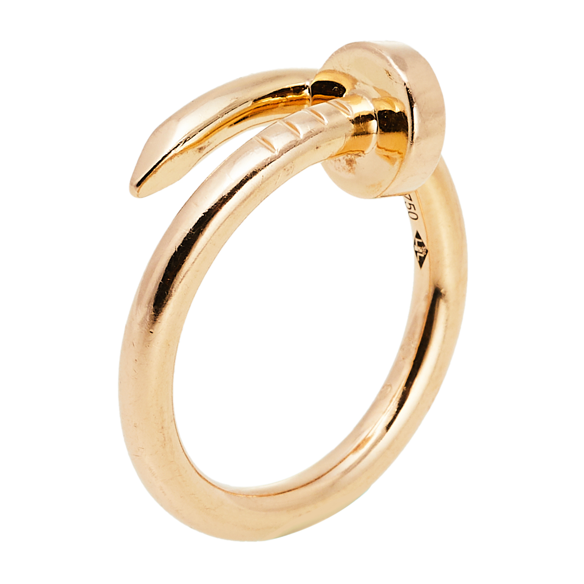 Pre-owned Cartier Juste Un Clou 18k Rose Gold Ring Size 54