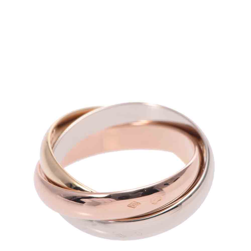 

Cartier Trinity 18K Yellow Rose White Gold Ring Size EU 50