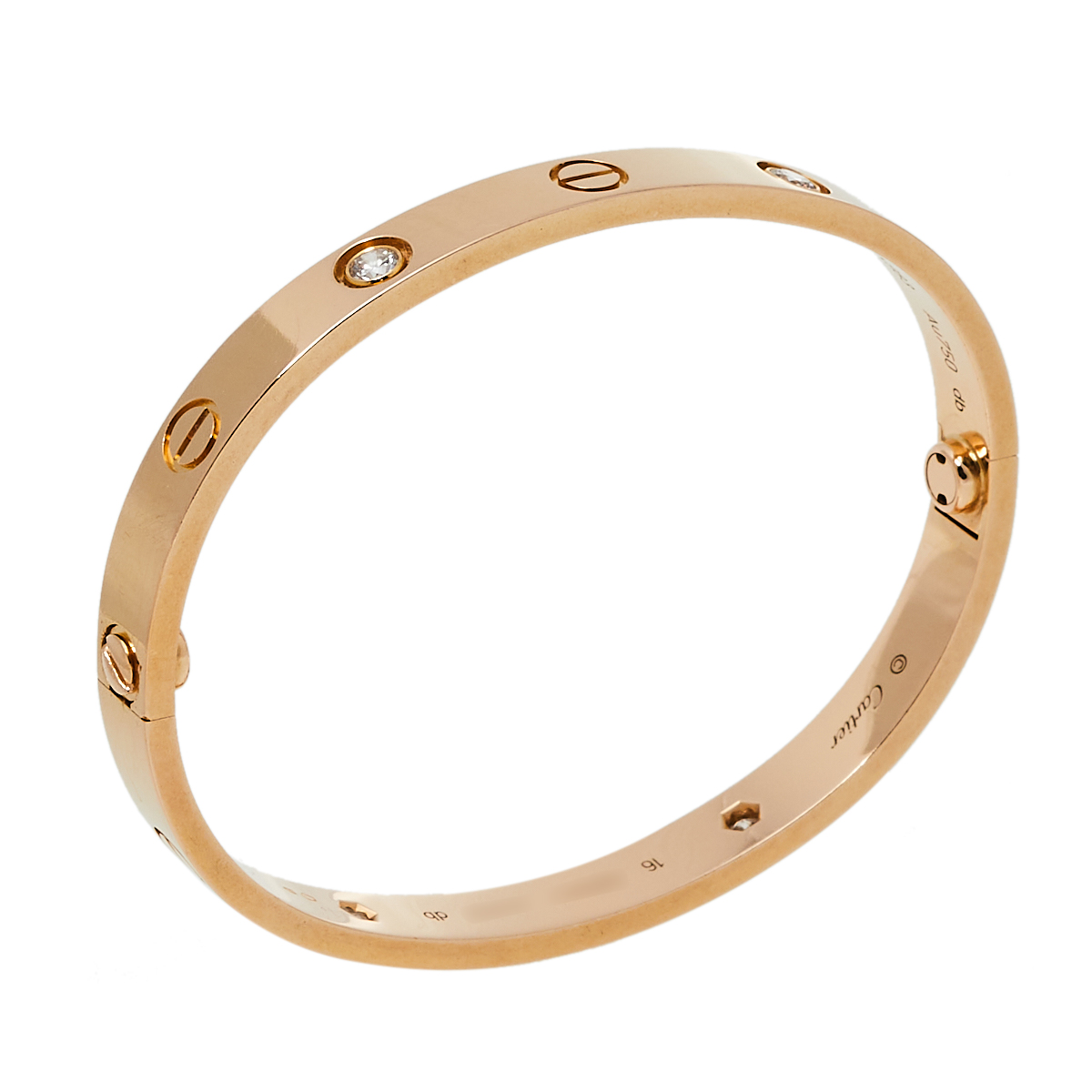 

Cartier Love 4 Diamond 18K Rose Gold Bracelet 16