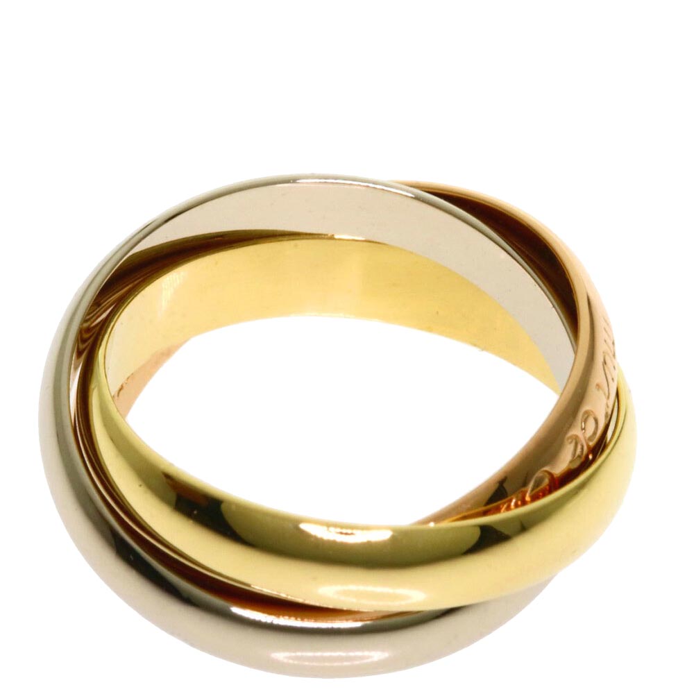 

Cartier Trinity 18K Yellow Rose White Gold Ring Size EU