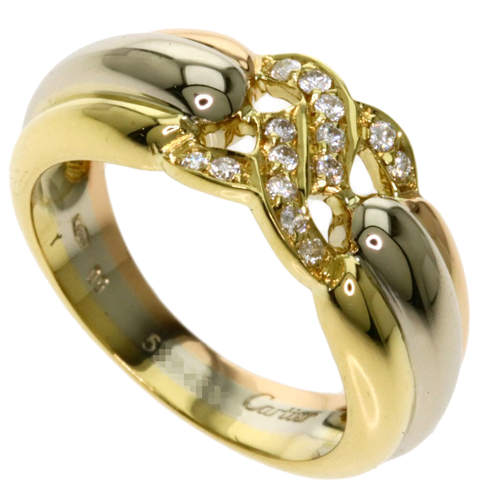 

Cartier Diamond 18K Yellow Gold Ring Size EU