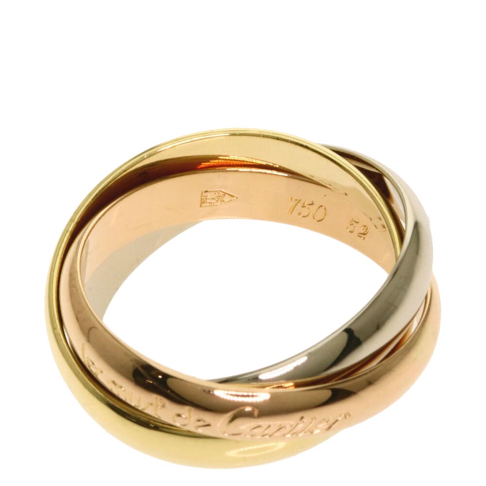 

Cartier Les Must De Cartier Trinity 18K Yellow, Rose, White Gold Ring Size EU