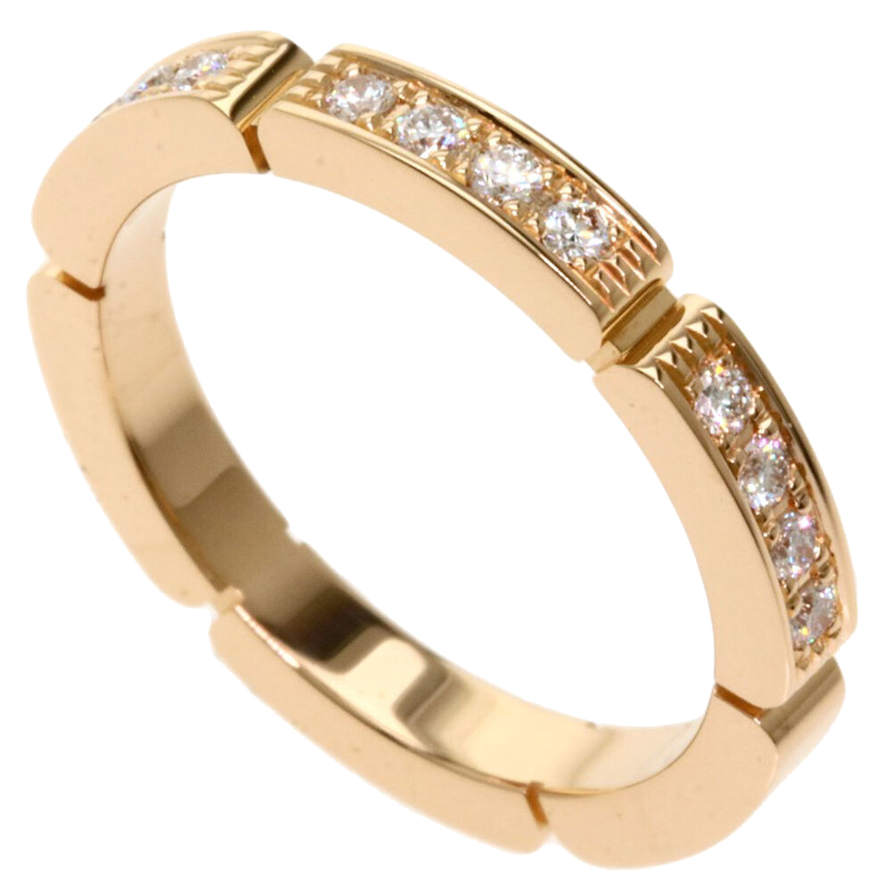 

Cartier Maillon Panthere 18K Rose Gold Diamond Ring Size EU