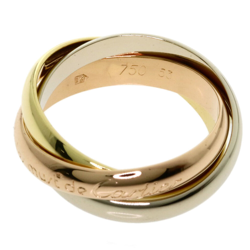 

Cartier Les Must De Cartier Trinity 18K Yellow, Rose, White Gold Ring Size EU