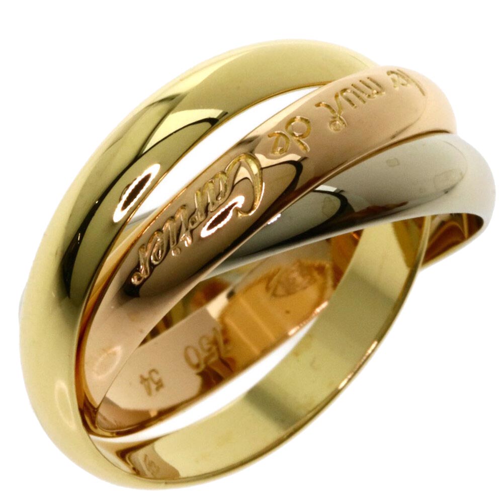 

Cartier Les Must De Cartier Trinity 18K Yellow, Rose, White Gold Ring Size EU
