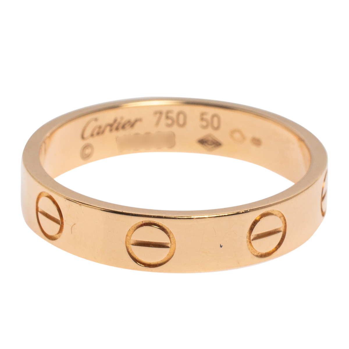

Cartier Love 18K Rose Gold Wedding Band Ring Size