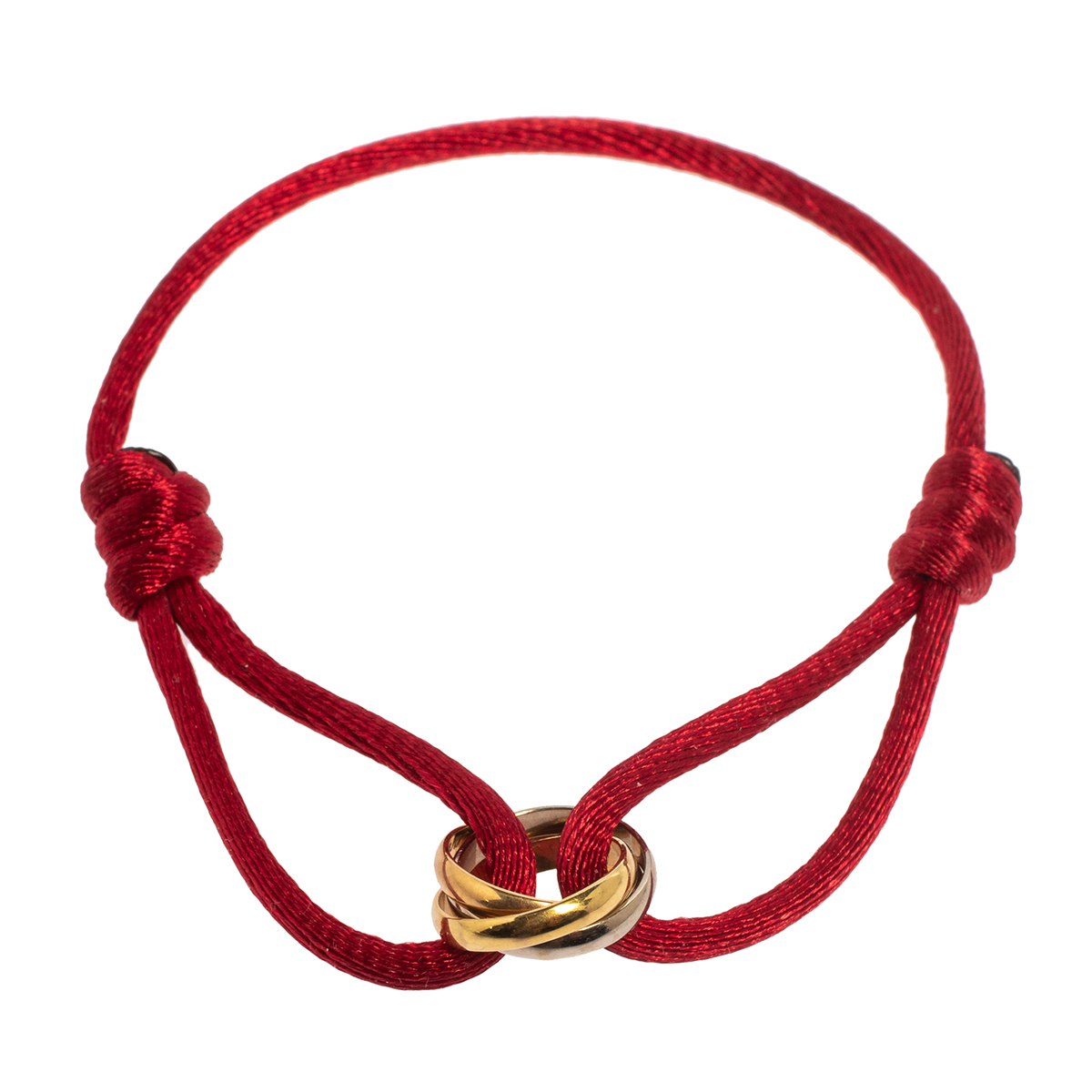 

Cartier Trinity 18K Three Tone Gold Adjustable Cord Bracelet