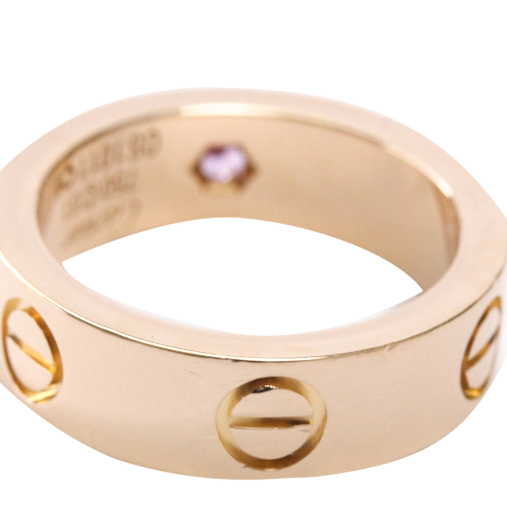 

Cartier Love 18K Rose Gold Sapphire Ring Size EU