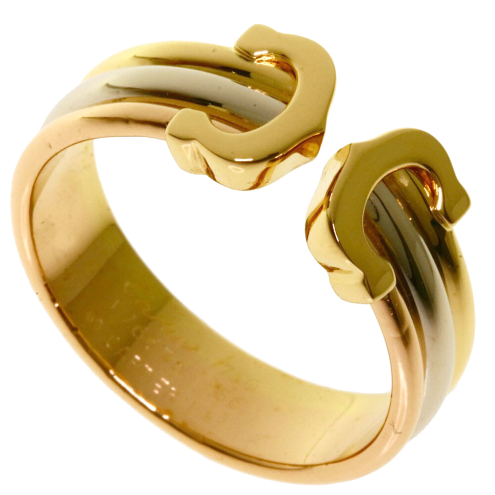 

Cartier Double C 18K Yellow Gold Ring Size EU 56