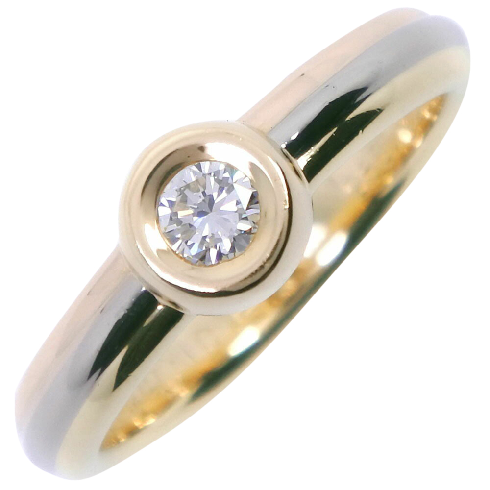 

Cartier Trinity 18K Yellow Rose White Gold Diamond Ring Size EU