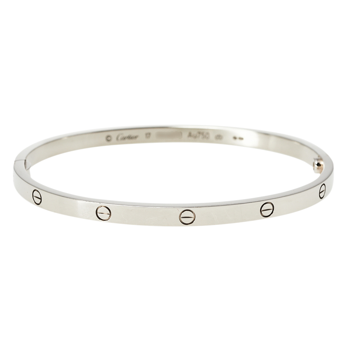 Cartier Love 18K White Gold SM Narrow Bracelet 17 Cartier | The Luxury ...