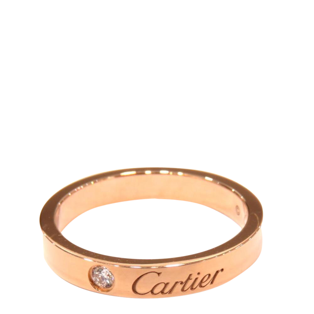 

Cartier 18K Rose Gold Diamond Ring Size EU