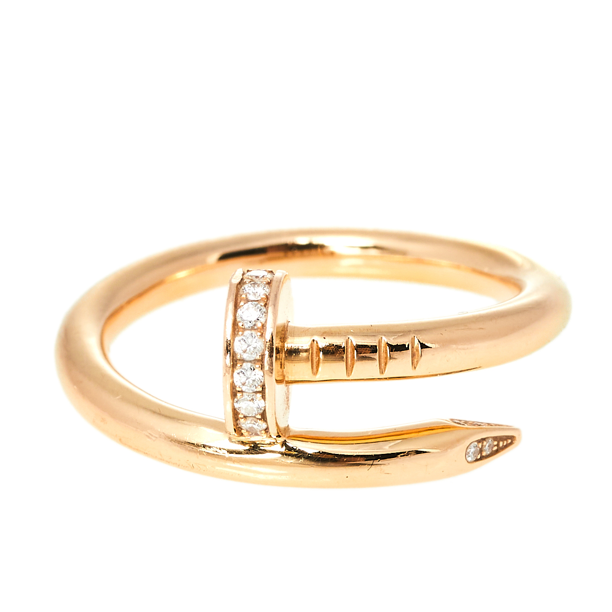 

Cartier Juste Un Clou Diamond 18K Rose Gold Ring Size