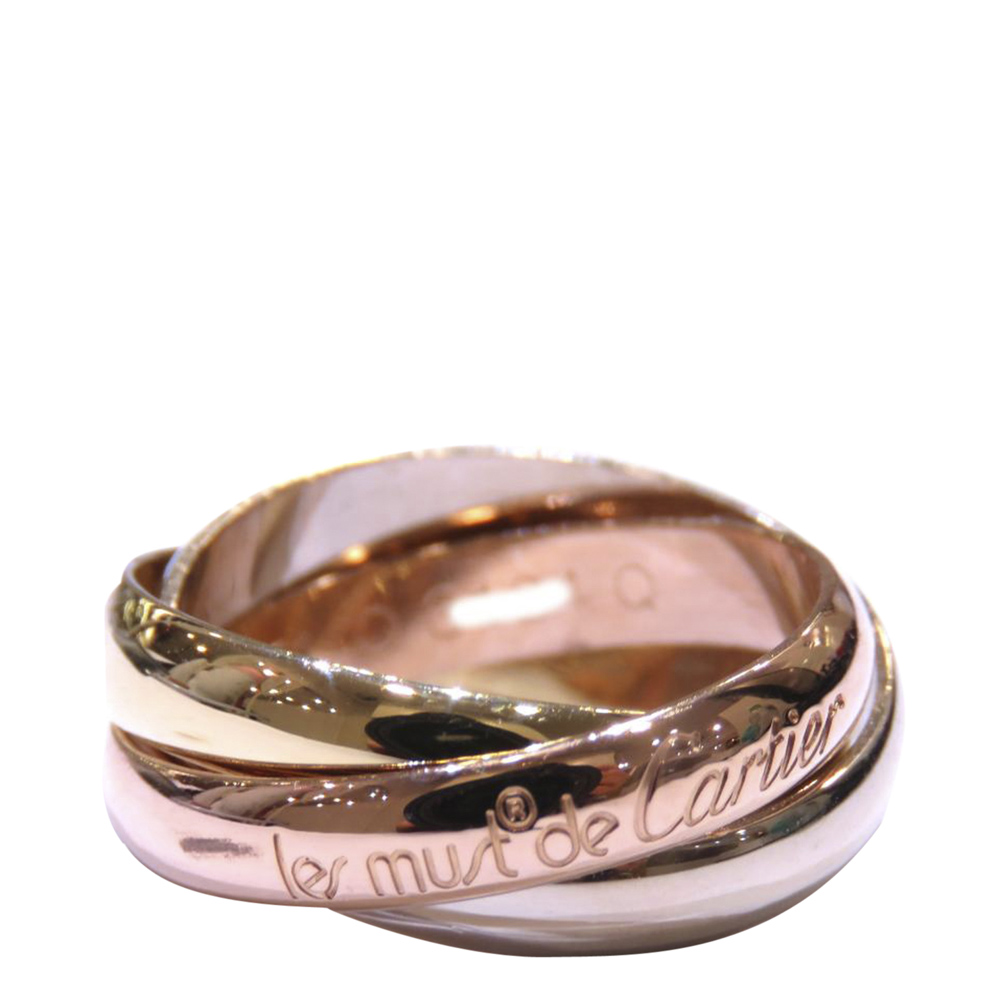 

Cartier Trinity 18K Yellow, Rose, White Gold Ring Size EU