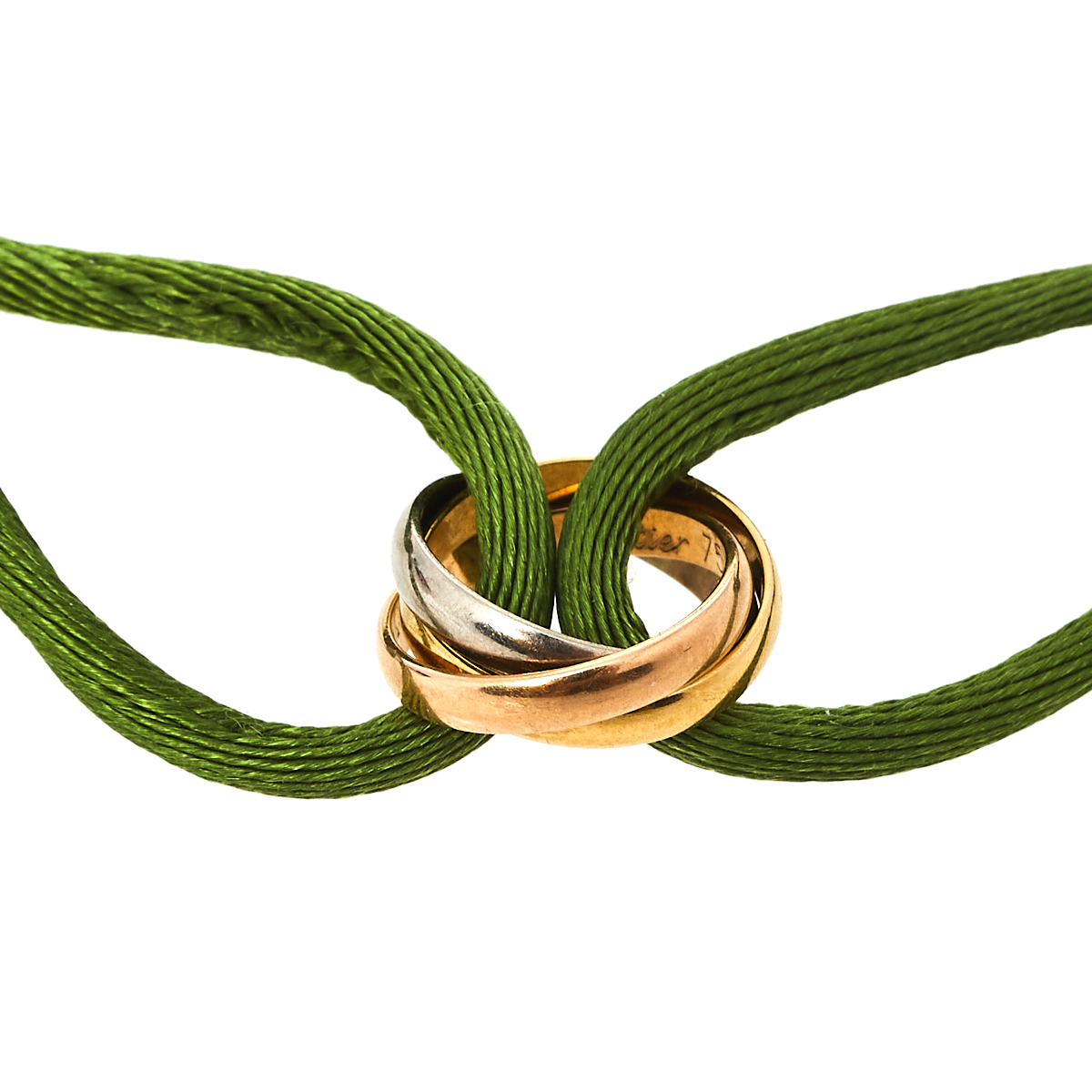 

Cartier Trinity 18K Three Tone Gold Adjustable Cord Bracelet