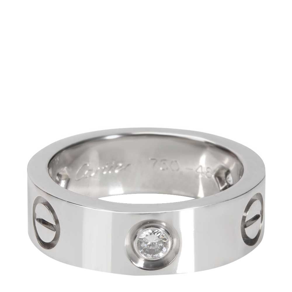 

Cartier Love 18K White Gold Diamond Ring Size EU