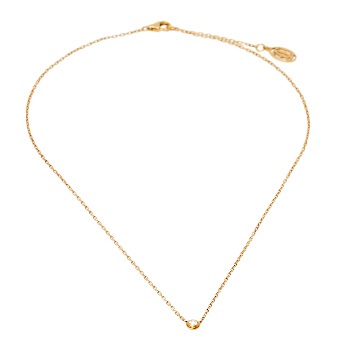 

Cartier Diamants Légers De Cartier Diamond 18k Yellow Gold Necklace SM