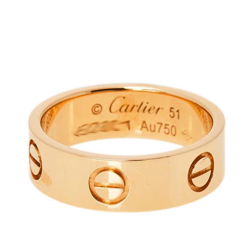 

Cartier Love 18K Yellow Gold Wedding Band Ring Size