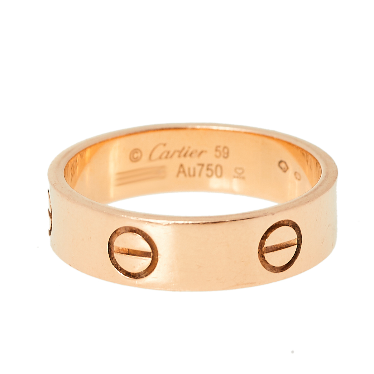 

Cartier Love 18K Rose Gold Wedding Band Ring Size