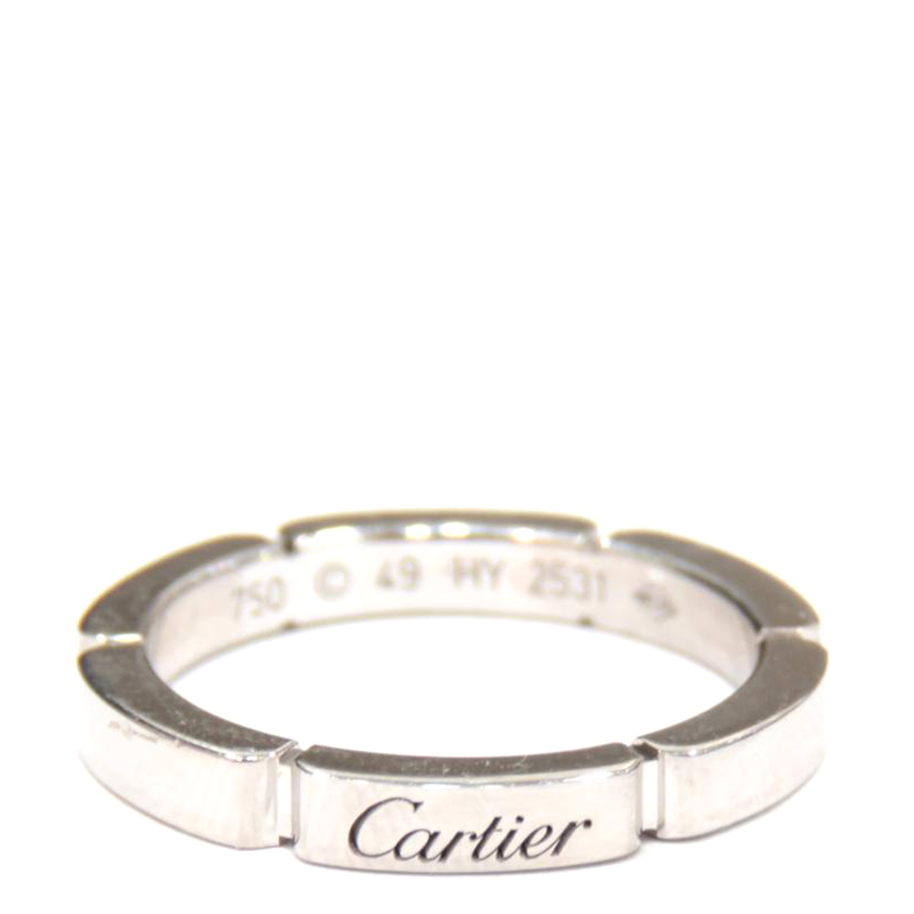 

Cartier Maillon Panthere 18K White Gold Ring Size EU