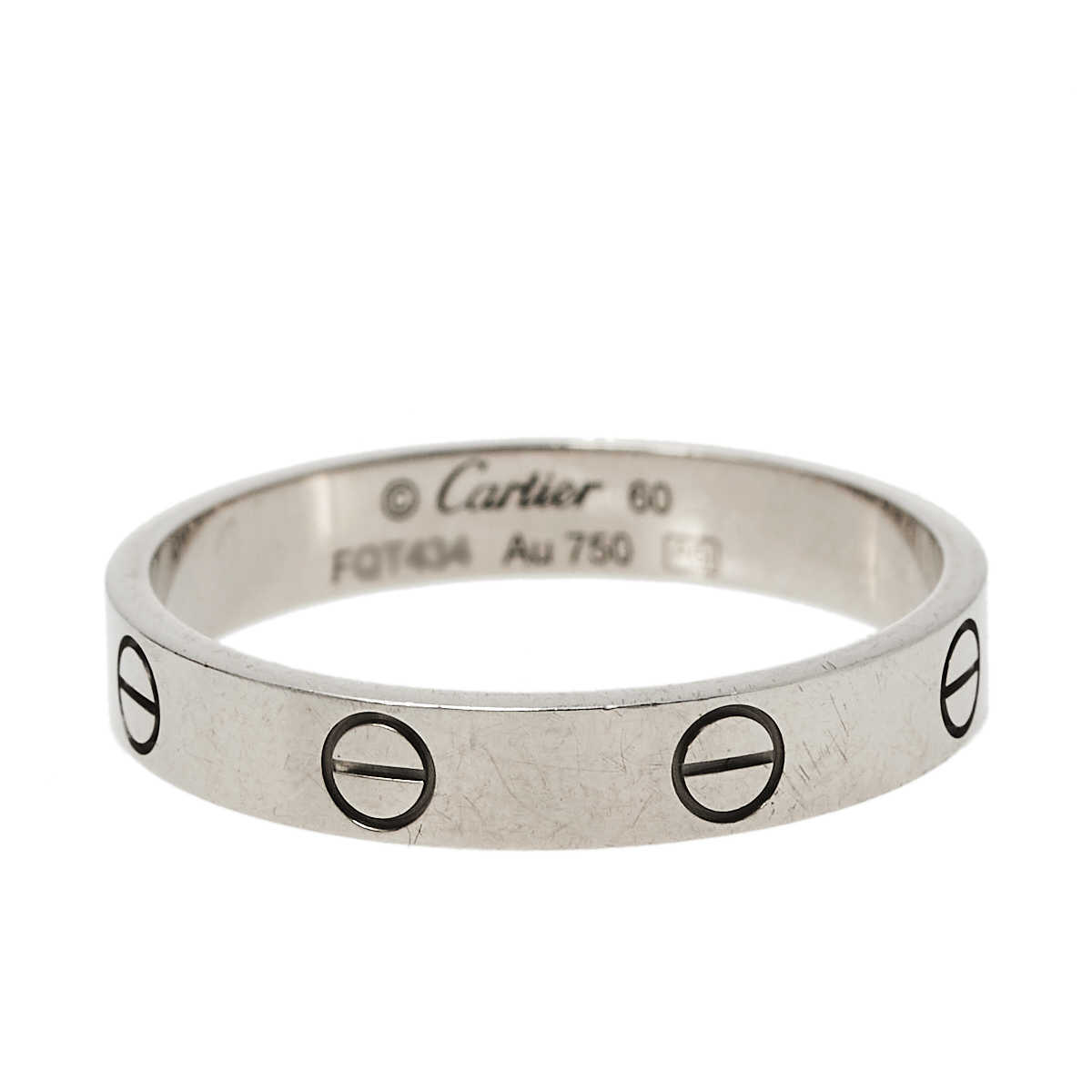 

Cartier Love 18K White Gold Wedding Band Ring Size