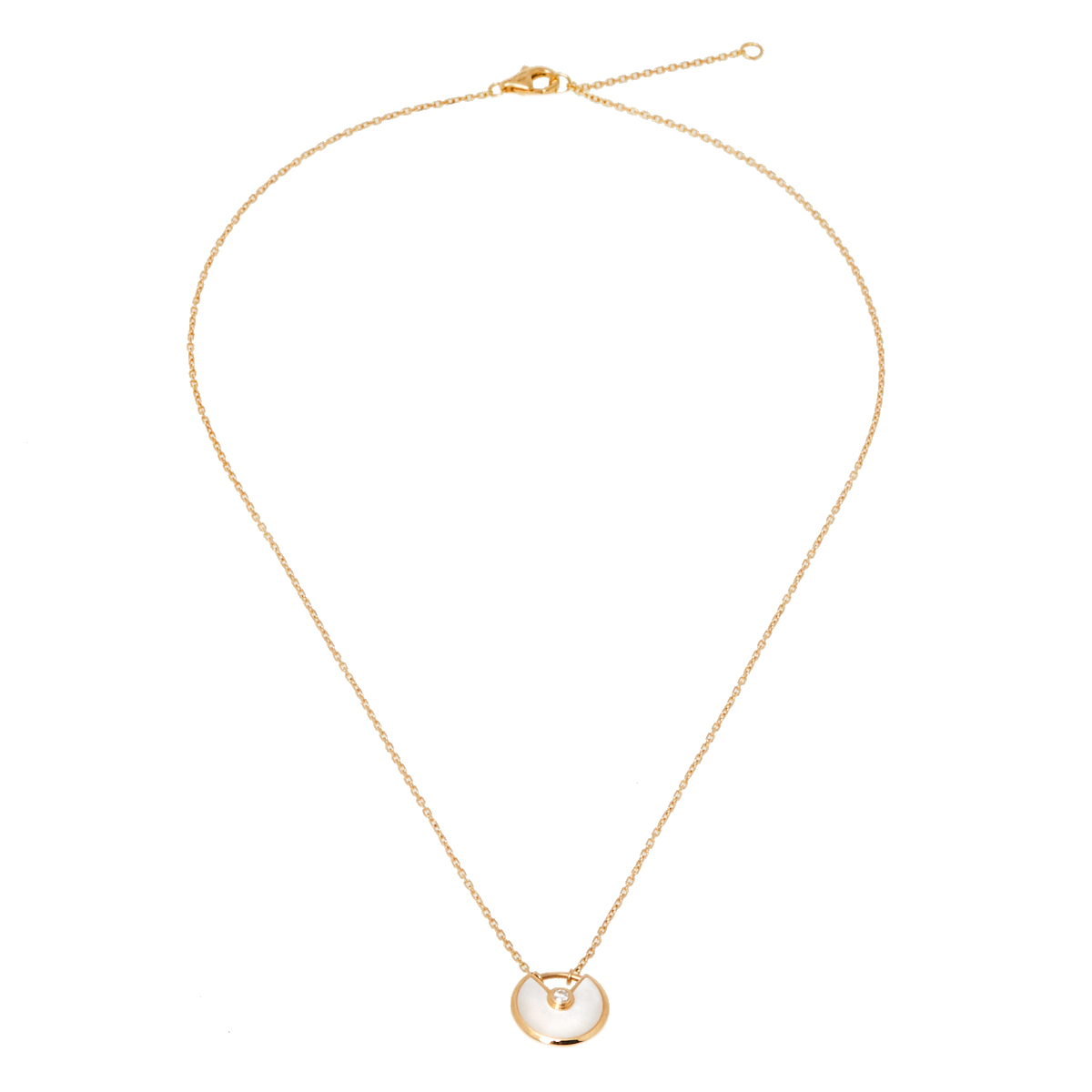 

Cartier Amulette de Cartier Diamond Mother of Pearl 18K Yellow Gold Necklace