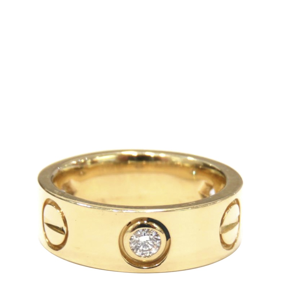 

Cartier Love 18K Yellow Gold Diamond Ring Size EU