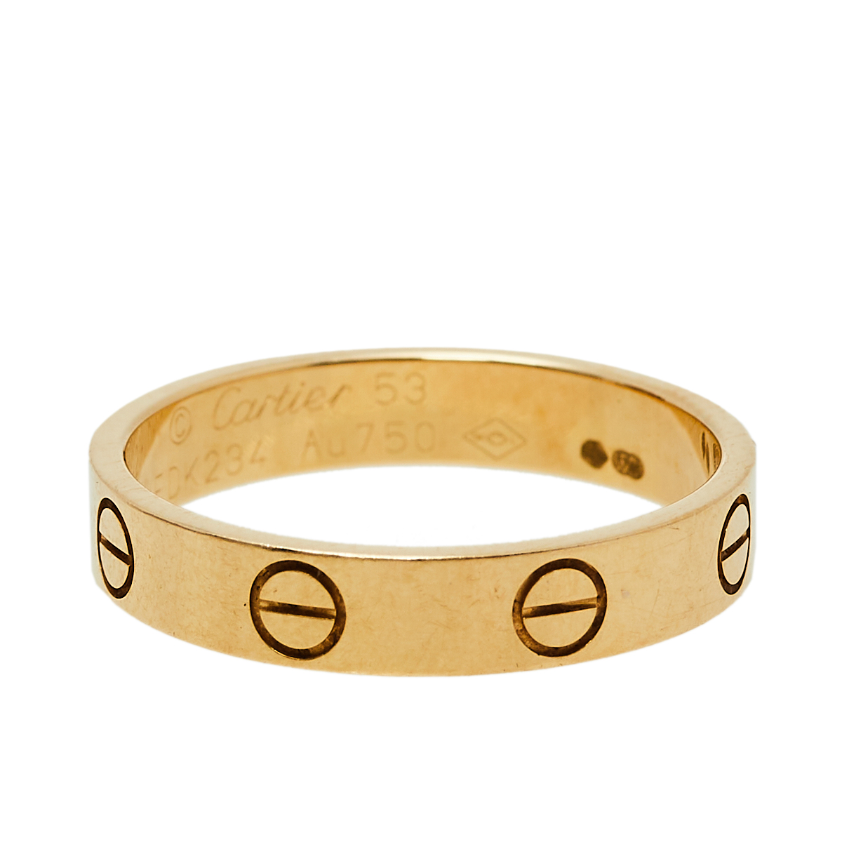 

Cartier Love 18K Yellow Gold Wedding Band Ring Size