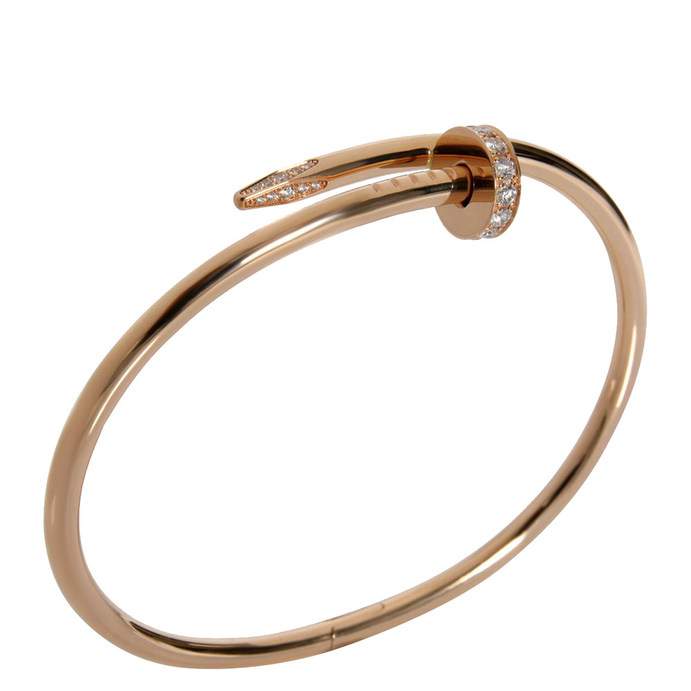 

Cartier Juste Un Clou 18K Rose Gold Diamond Bracelet 19