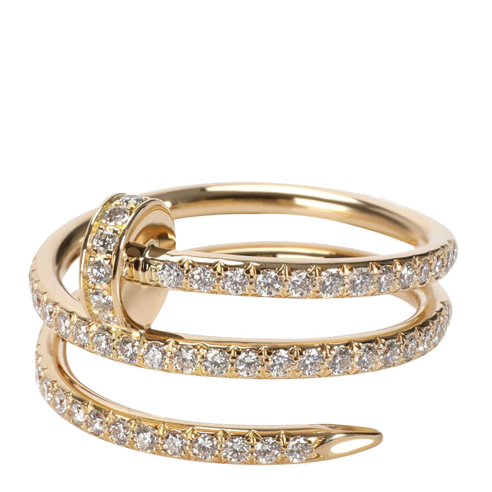 

Cartier Juste un Clou Diamond 18K Yellow Gold Ring Size EU