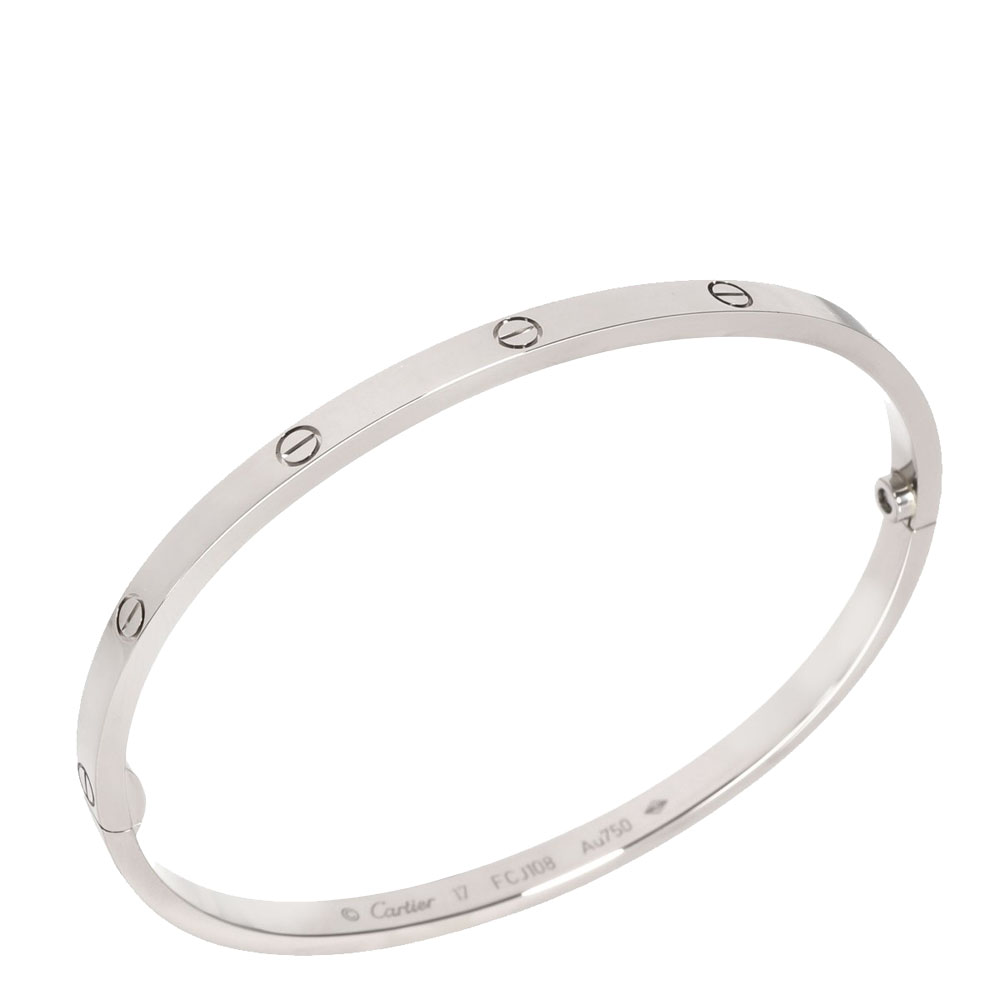 

Cartier Love 18K White Gold Bracelet 17
