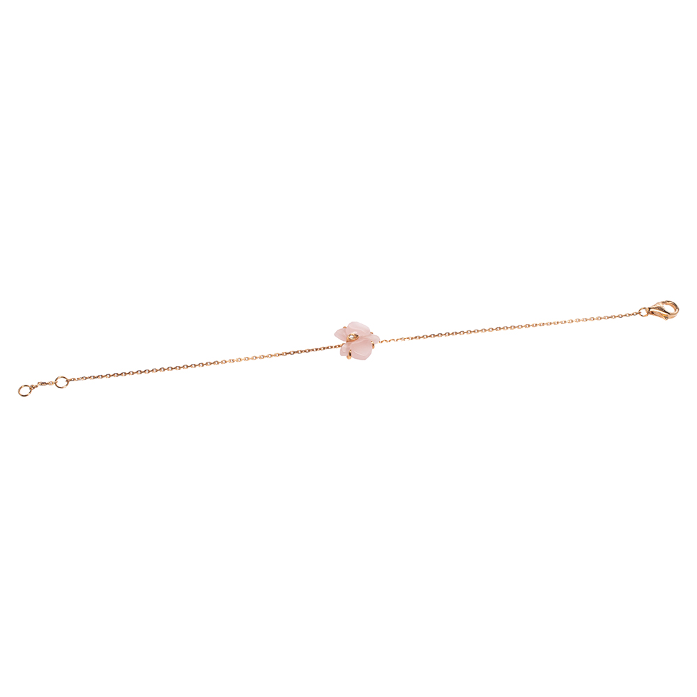 

Cartier Caresse d'Orchidées par Cartier Pink Chalcedony 18K Rose Gold Bracelet