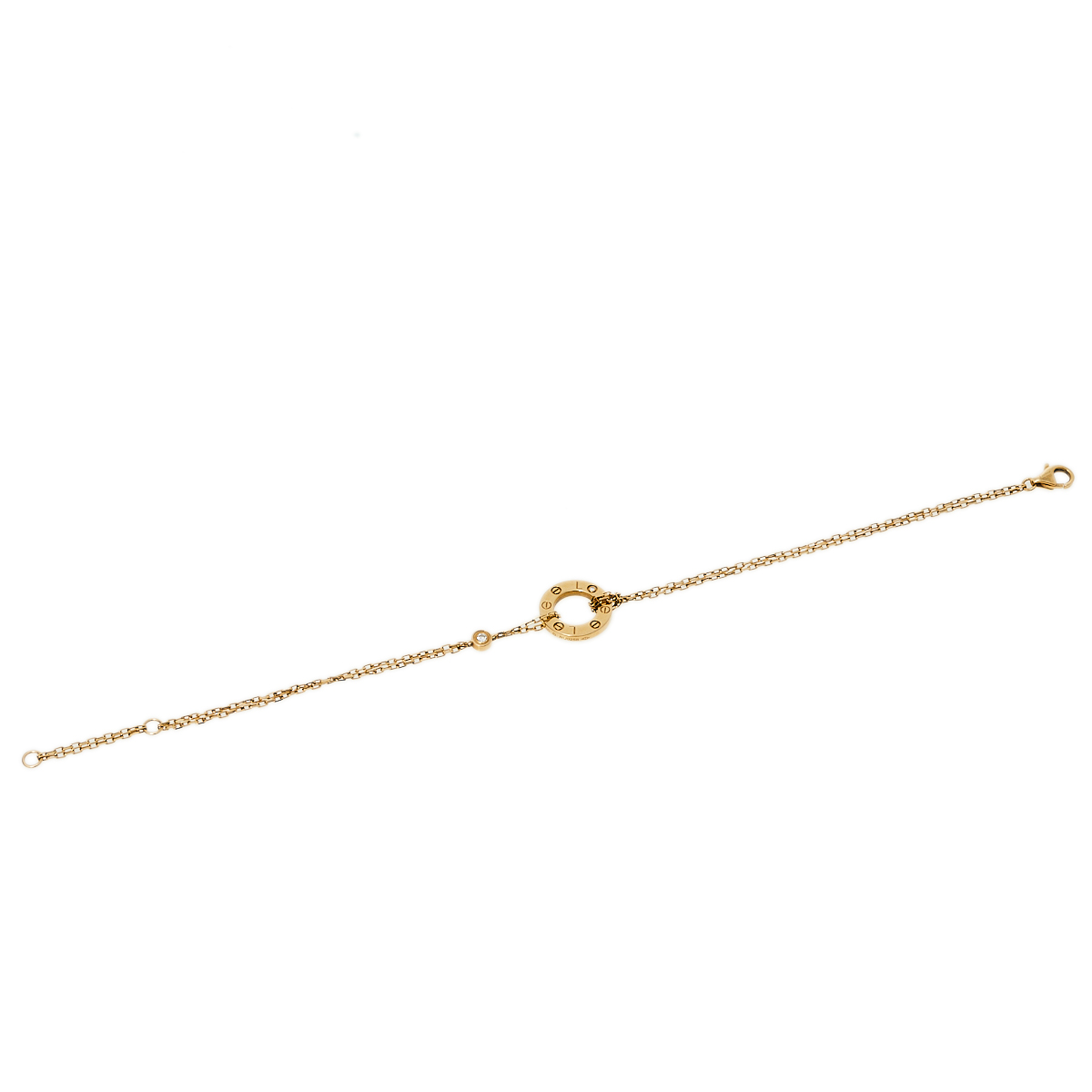 

Cartier Love Diamond 18K Yellow Gold Double Chain Bracelet