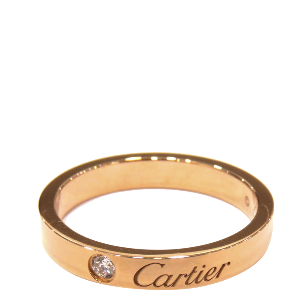 

Cartier C De Cartier 18K Yellow Gold Diamond Ring Size EU
