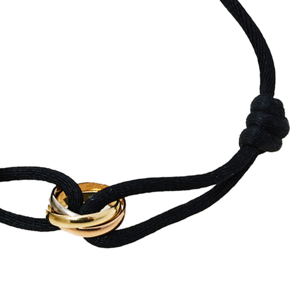 

Cartier Trinity 18K Three Tone Gold Adjustable Cord Bracelet